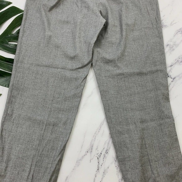 St John Womens Dress Pants Size 10 Light Gray Wool Straight Leg Flat Front - Picture 8 of 9
